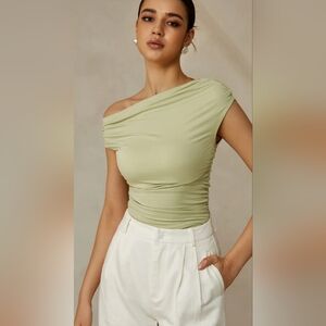 NWT Commense Asymmetrical Sleeveless Top, Large